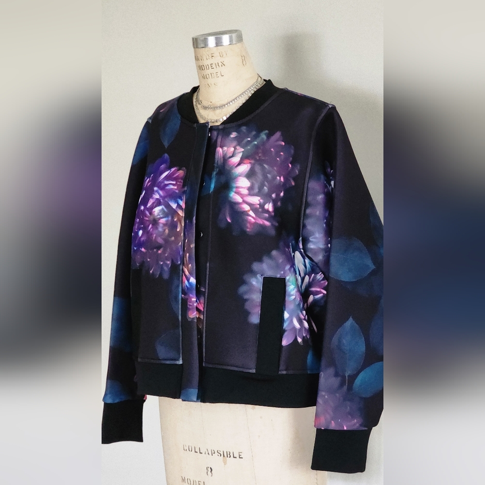 NWOT DKNY floral bomber jacket